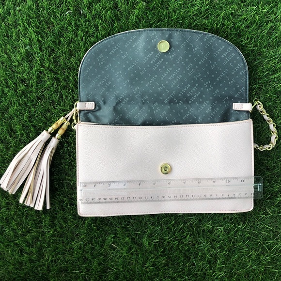 NEW Olivia & Joy Bamboo clutch crossbody purse - Picture 5 of 17